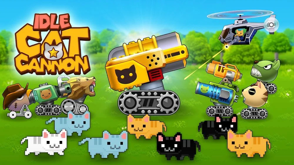 Idle Cat Cannon Para Hileli MOD APK [v2.4.12] 3