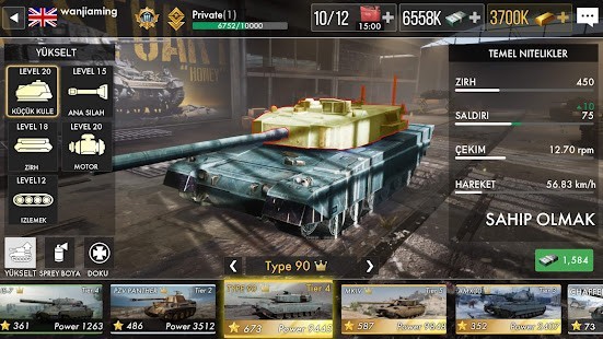 Tank Warfare PvP Blitz Game Mega Hileli MOD APK [v1.0.79] 2