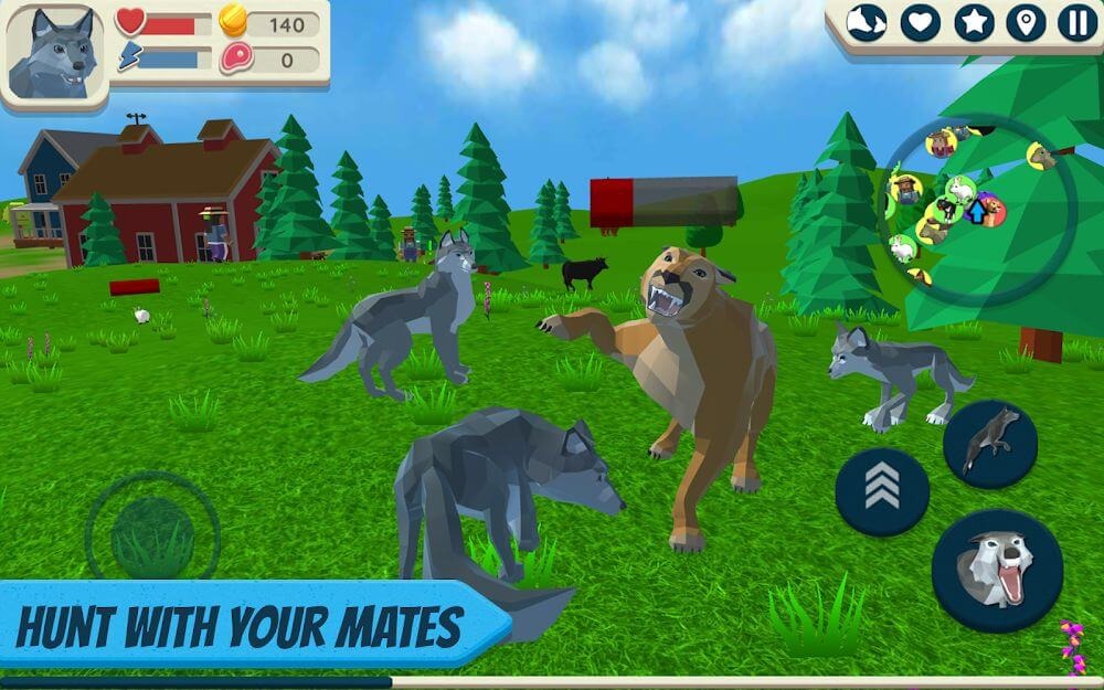 Wolf Simulator Wild Animals 3D Mega Hileli MOD APK [v1.0523] 2