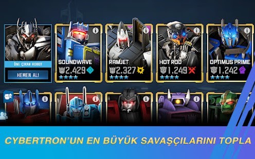 TRANSFORMERS Savaşçılar Mega Hileli MOD APK [v9.2.0] 3