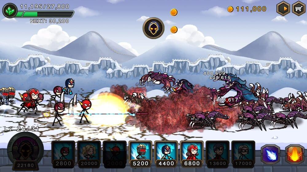 Hero Wars Super Stickman Defense Para Hileli MOD APK [v1.1.0] 1