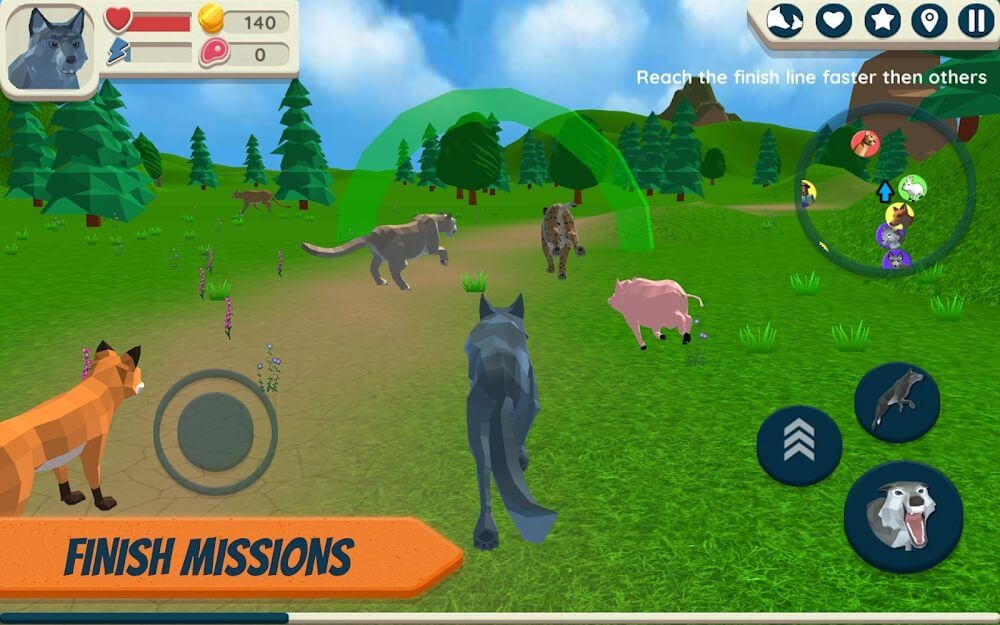 Wolf Simulator Wild Animals 3D Mega Hileli MOD APK [v1.0523] 3