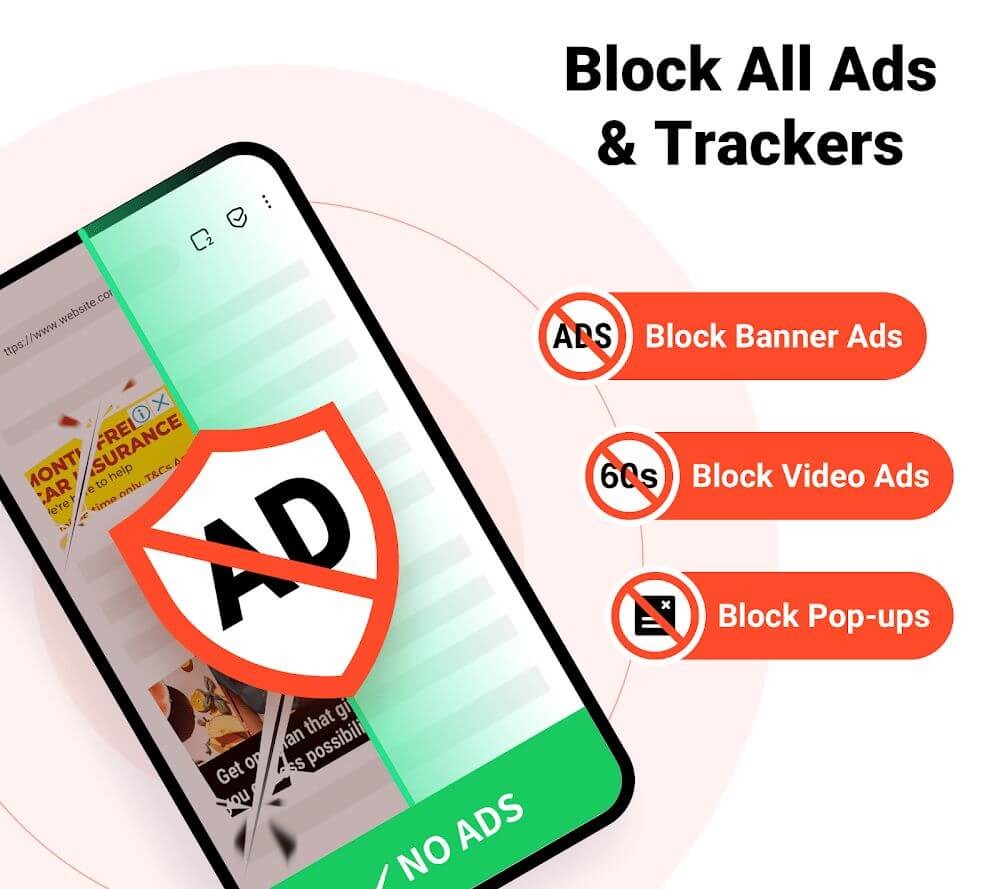 Free Adblocker Browser Premium Hileli MOD APK [v96.0] 4