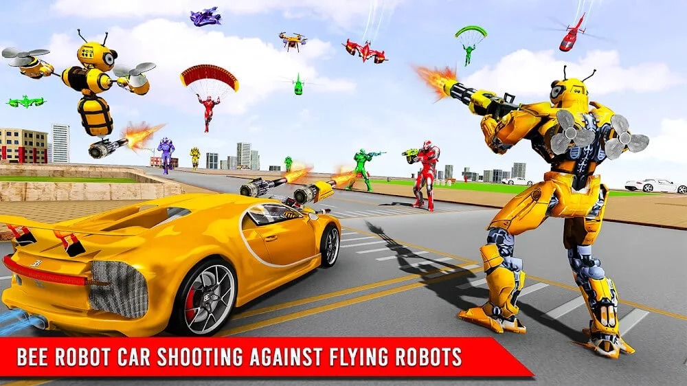 Bee Robot Car Game Mega Hileli MOD APK [v1.61] 2